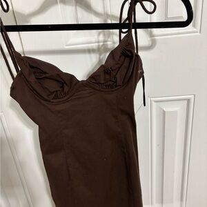 Princess Polly mini brown dress